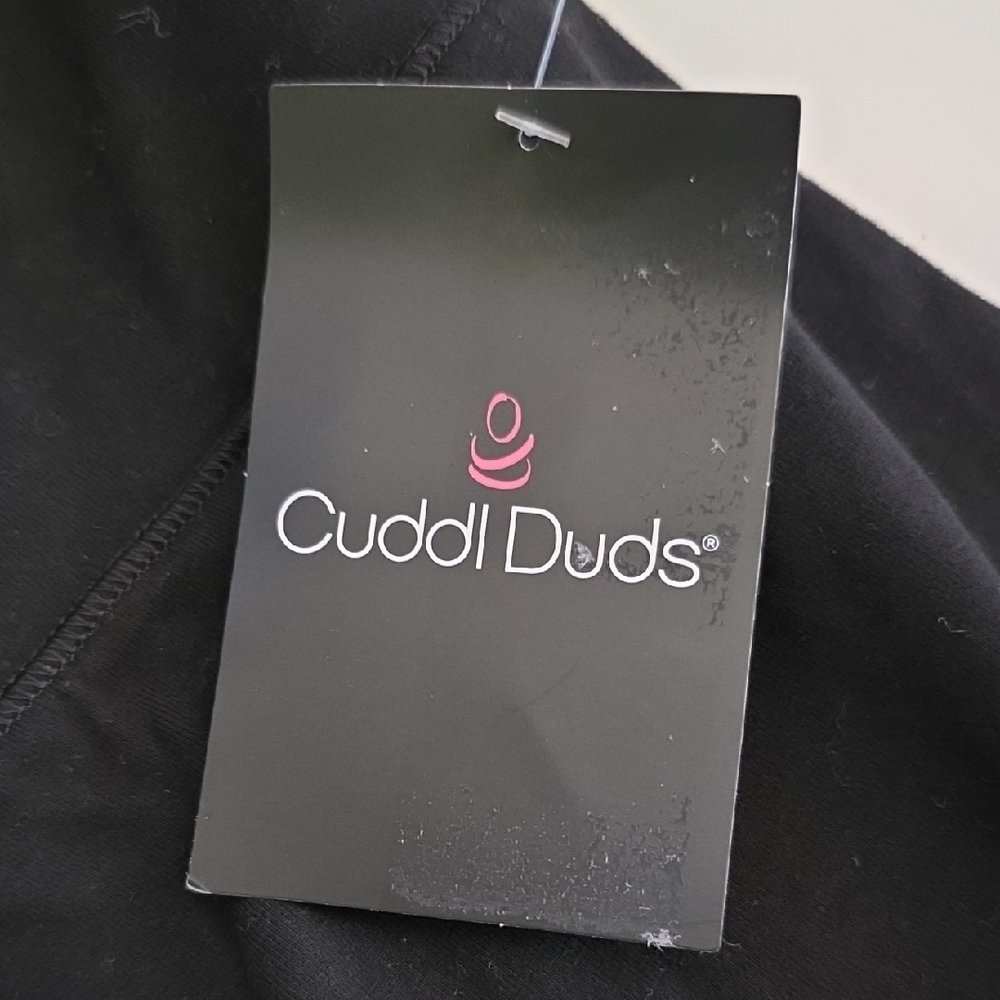 Cuddl Duds Women's Black Cottonwear Biker Stretch Shorts, Size Medium - Picture 6 of 8